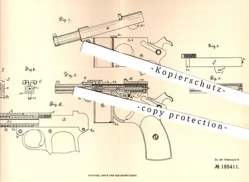 original Patent - Rheinische Metallwaren- u. Maschinenfabrik , Düsseldorf , 1906 , Rückstoßlader | Gewehr , Waffen !!!