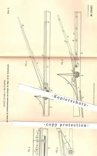 original Patent - Ernst Leven , München , 1898 , Zylinderschnellpressen | Schnellpressen , Presse , Pressen , Buchdruck