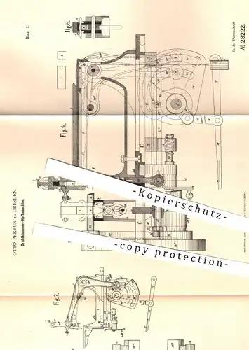 original Patent - Otto Pekrun , Dresden , 1882 , Drahtklammer - Heftmaschine | Buchbinder , Buchbinderei , Papier !!!