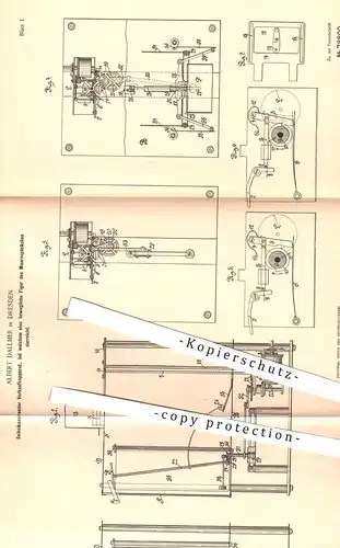 original Patent - Albert Dallmer , Dresden , 1893 , Selbstkassierender Verkaufsautomat | Automat mit Münzeinwurf !!!