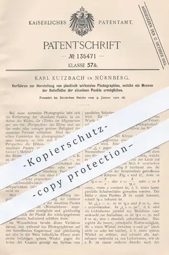 original Patent - Karl Kutzbach , Nürnberg , 1900 , Herstellung von plastischer Fotografien | Fotograf , Foto , Kamera