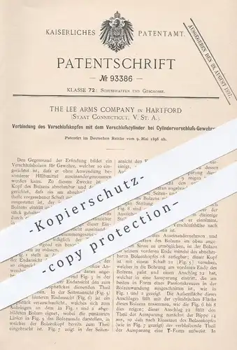 original Patent - The Lee Arms Company , Hartford , Connecticut USA , 1896 , Zylinderschluss - Gewehr | Waffen , Militär