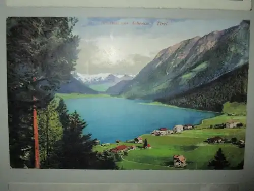 12x alte Ansichtskarten , Jenbach , Perisau , Achensee , Innsbruck , Bad Oberdorf , Hindelang , Albumseite , Album , AK
