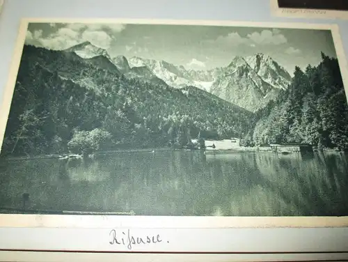 12x alte Ansichtskarten , Garmisch-Partenkirchen , Eibsee , Höllentalklamm , Albumseite , Album , AK !!!