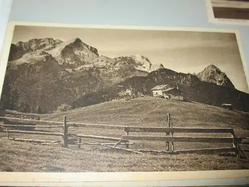 12x alte Ansichtskarten , Garmisch-Partenkirchen , Eibsee , Höllentalklamm , Albumseite , Album , AK !!!