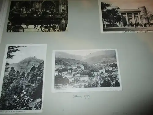 10x alte Ansichtskarten 1921 , Mittenwald , Baden-Baden , Köln , Albumseite , Album , AK !!!