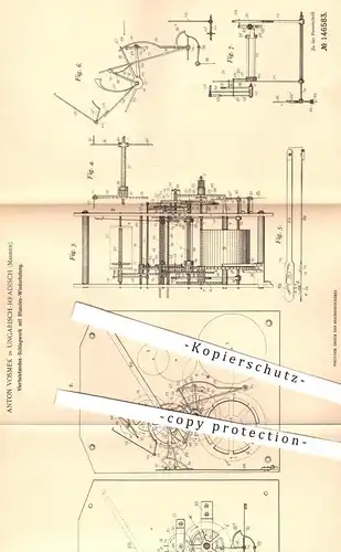 original Patent - Anton Vosmek , Ungarisch Hradisch , Mähren  1902 , Viertelstunden - Schlagwerk | Uhr , Uhren , Uhrwerk