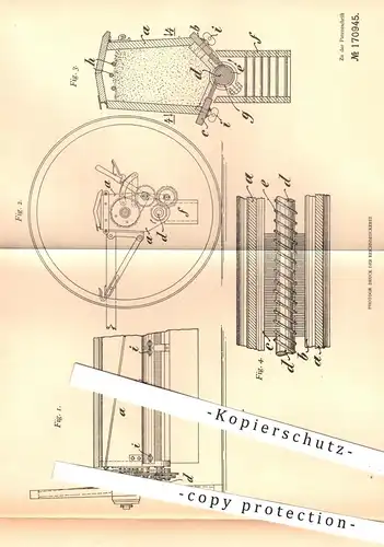 original Patent - Fr. Dehne , Halberstadt , 1905 , Düngerstreumaschine | Streumaschine für Dünger , Landwirtschaft !!!