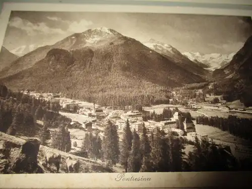 12x alte Ansichtskarten , Sils Maria , Celerina / Schlarigna , Pontresina , Alp Grüm , Albumseite , Album , AK !!!
