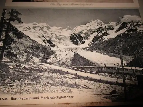 12x alte Ansichtskarten , Sils Maria , Celerina / Schlarigna , Pontresina , Alp Grüm , Albumseite , Album , AK !!!
