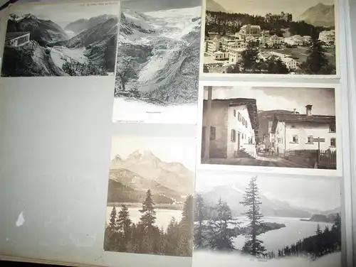 12x alte Ansichtskarten , Sils Maria , Celerina / Schlarigna , Pontresina , Alp Grüm , Albumseite , Album , AK !!!