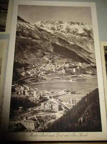 10x Ansichtskarten , Silvaplana , Fuorcla Surlej , St. Moritz , Albumseite , Album , AK !!!