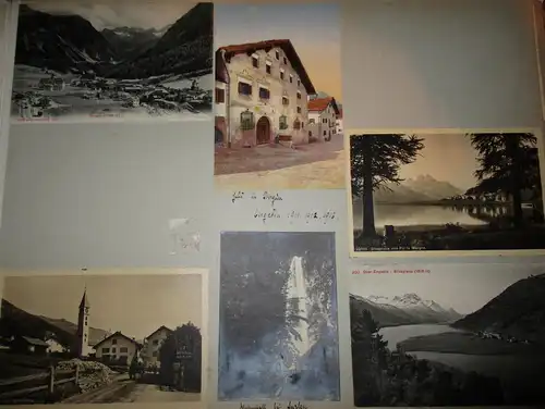14x Ansichtskarten / Fotos - Bergün / Bravuogn , Silvaplana , Hotel , Chasellas , Albumseite , Panorama , Album , AK !!!