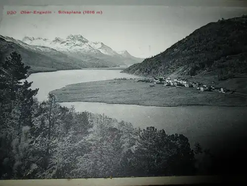 14x Ansichtskarten / Fotos - Bergün / Bravuogn , Silvaplana , Hotel , Chasellas , Albumseite , Panorama , Album , AK !!!