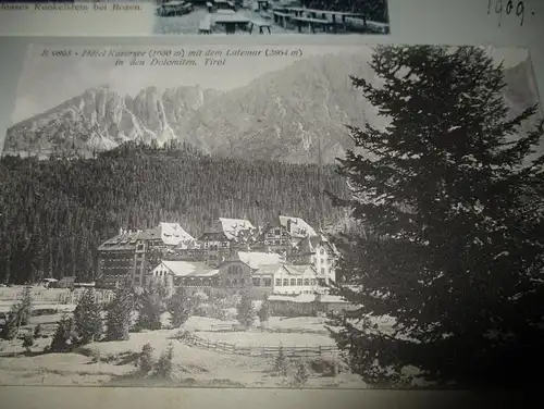 7x Ansichtskarte Runkelstein , Karersee , Klobenstein , Ritten , Bozen Albumseite ,ca. 1909 , Album , Postkarte , AK !!!