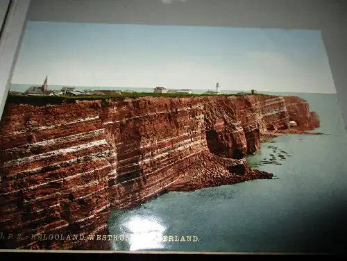 2x Ansichtskarte Helgoland 1903 auf Albumseite , Album , Postkarte , AK !!!
