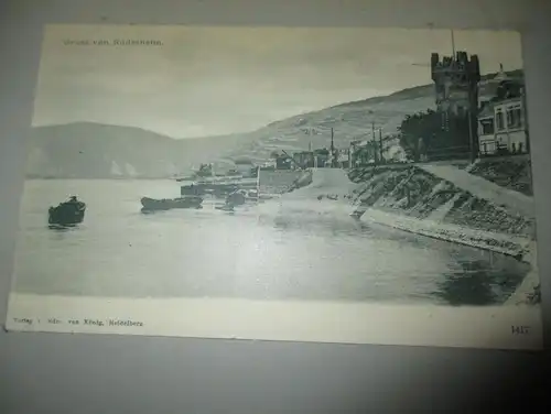 10x Ansichtskarte Heidelberg , Rüdesheim , Köln 1903 auf Albumseite , Rhein , Album , Postkarte , AK !!!