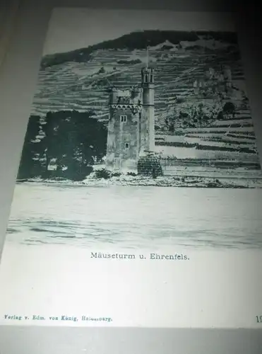 10x Ansichtskarte Heidelberg , Rüdesheim , Köln 1903 auf Albumseite , Rhein , Album , Postkarte , AK !!!