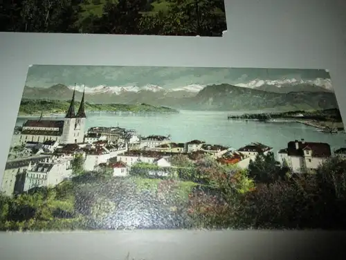5x Ansichtskarte Weggis , Luzern von 1902 auf Albumseite , Album , Postkarte , AK !!!