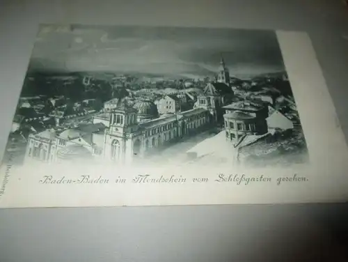 4x Ansichtskarte Baden-Baden und Axenstein auf Albumseite , Album , Postkarte , AK !!!