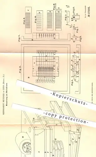 original Patent - Reinhardt Metzner , Gera , Reuss , 1883 , Melodion | Musikinstrumente , Klaviatur , Musik , Balg !!!