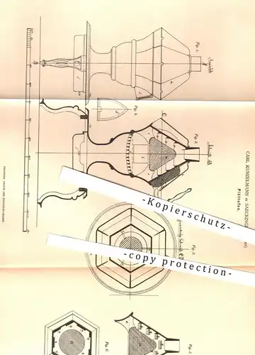 original Patent - Carl Kunzelmann , Saeckingen , 1879 , Plättofen | Plätteisen , Bügeleisen , Ofen , Öfen , Heizung !!!