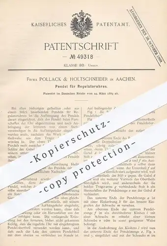original Patent - Pollack & Holtschneider , Aachen 1889 , Pendel für Regulatoruhren | Uhr  Uhren , Pendeluhr , Uhrmacher
