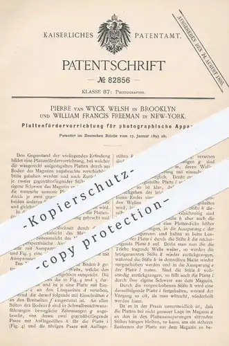 original Patent - Pierre van Wyck Welsh , Brooklyn / William Francis Freeman , New York USA , 1893 , Fotografie , Kamera
