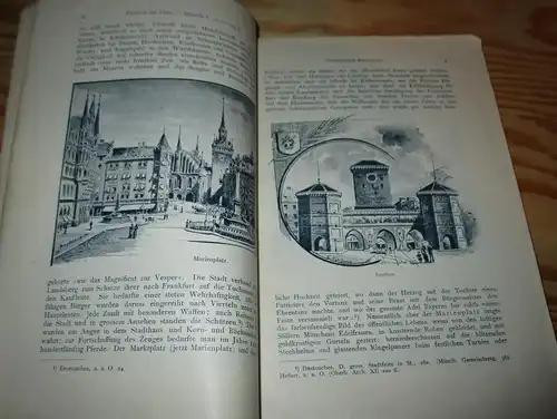 Illustrierter Führer durch München , 1895 , mit Stadtplan und 54 Ansichten , 168 Seiten !!!