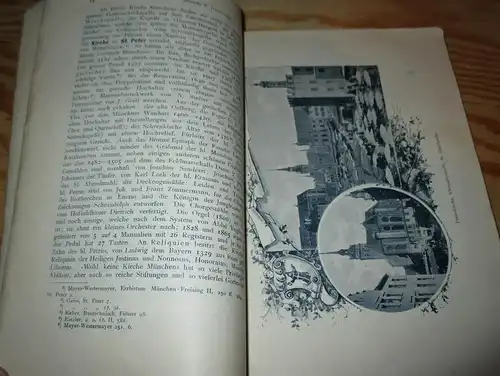 Illustrierter Führer durch München , 1895 , mit Stadtplan und 54 Ansichten , 168 Seiten !!!