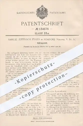 original Patent - Samuel Jefferson Evans , Roanoke Virginia USA 1902 , Schirmgestell | Regenschirm , Sonnenschirm Schirm