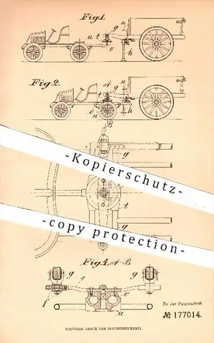 original Patent - Emil Jagenberg , Düsseldorf , 1905 , Hebe- u. Einstellstütze für eine Kippkarre mit Motorwagen | Motor