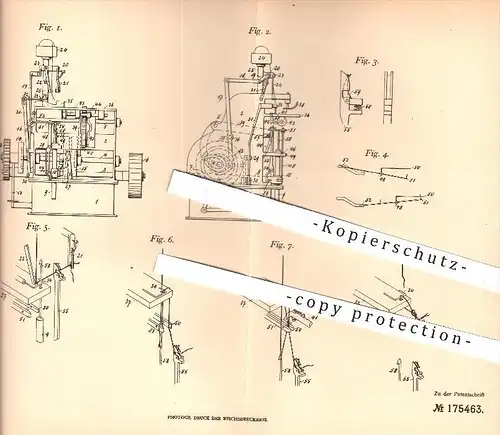 original Patent - W. Busch & Co. , Oberursel , 1904 , Anbringen von geknoteten Fadenschlingen an Papier , Tüten , Schuhe