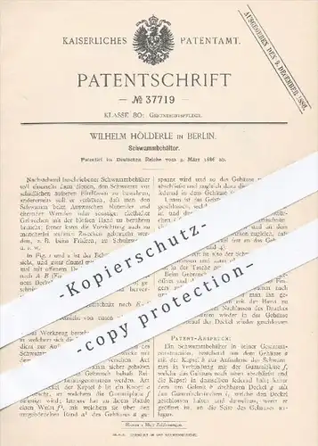 original Patent - W. Hölderle , Berlin , 1886 , Schwammbehälter | Medizin , Hygiene , Gesundheit , Arzt , Krankenhaus !!