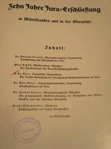 10 Jahre Jura in Mittelfranken / Oberpfalz, 1929 , Eichstätt , Mörnsheim , Pappenheim , Solnhofen , Dietfurt , Berching