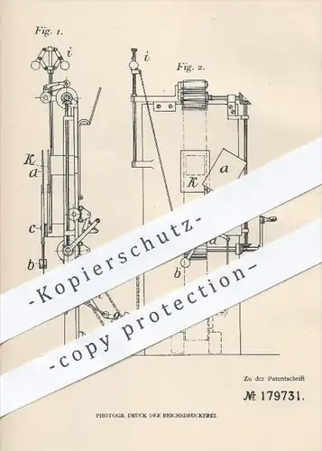 original Patent - Paul Porschke in Berlin , 1905 , Feuerschutz an Apparaten zur Projektion von Bildern , Film , Fotos !!