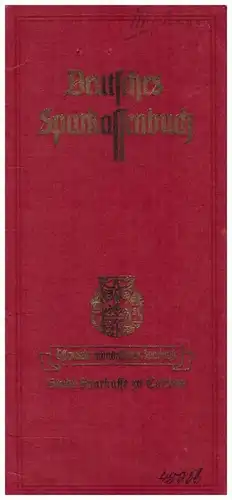 Sparbuch der Sparkasse Cottbus , 1942-1945 , Erna Schroeter , Bank !!!