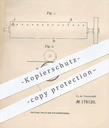 original Patent - R. Bernheim , Pfersee , Augsburg , 1905 , Appretieren , Schlichten , Imprägnieren von Gewebe u. Garn !