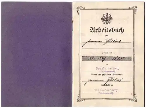 Arbeitsbuch für Bergleute , Bad Blankenburg 1933 , H. Förtsch , Karl Lechner , Rudolstadt Weitzmann , Bergbau , Bergwerk