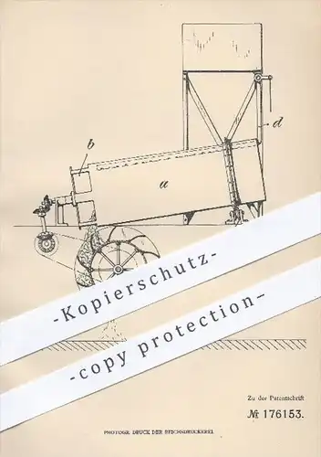 original Patent - Friedrich Hess , Trier / Mosel , 1906 , Selbsttätiger Antrieb für Betonmischer , Beton , Mischtrommel