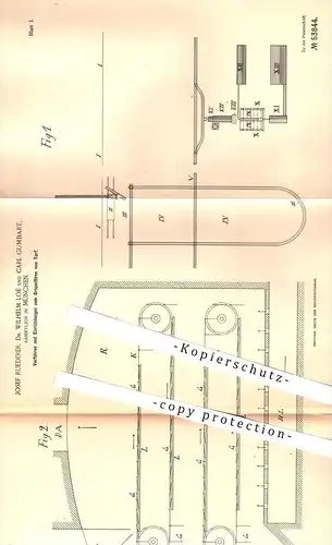 original Patent - J. Ruederer , Dr. W. Loé , C, Gumbart / München , Brikettieren von Torf , Brikett , Brenstoffe , Kohle