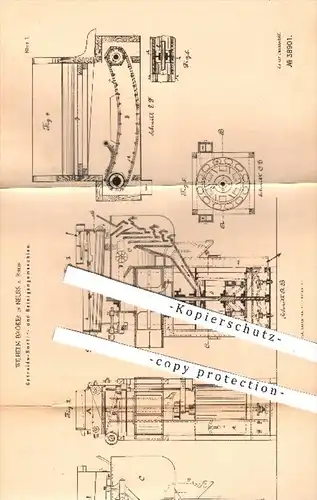 original Patent - Wilh. Bröker , Neuss / Rhein , 1886 , Maschine zum Sortieren u. Reinigen von Getreide , Landwirtschaft