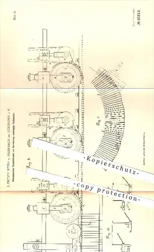 original Patent - L. Philipp Meyer , Erlenbach  Heilbronn , 1891 , Französischer Rundwirkstuhl für unterlegte Farbmuster