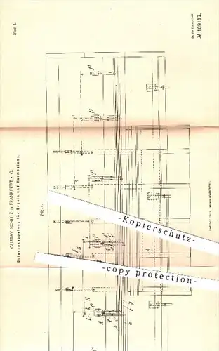 original Patent - G. Schulz , Frankfurt / Oder 1898 , Oktavenkoppelung für Orgel , Harmonium / Orgeln , Organist , Musik