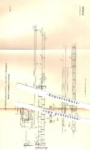 original Patent - Fr. Scherrbacher , Feucht / Nürnberg , 1892 , Herstellung von Rohrmatten , Rohr , Schilfrohr , Weber !