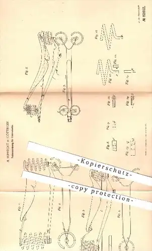 original Patent - H. Ruprecht in Göttingen , 1894 , Federanordnung für Fahrradsättel , Sattel , Fahrrad , Fahrräder !!