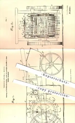 original Patent - Th. Hölzer , Bernau , 1884 , Kartoffelerntemaschine mit Sammelbehälter für Kartoffeln , Landwirtschaft