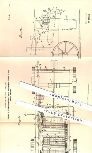 original Patent - Th. Hölzer , Bernau , 1884 , Kartoffelerntemaschine mit Sammelbehälter für Kartoffeln , Landwirtschaft