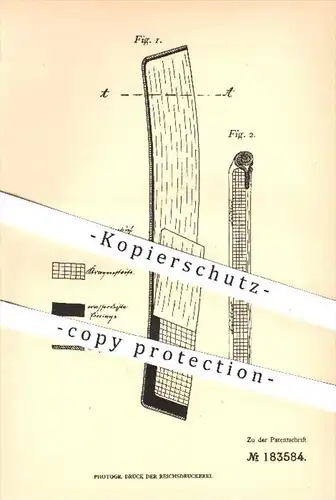 original Patent - M. von Beyer geb. Stumpff , Mülhausen  1905 , Uniform - Kragen , Kragensteife , Bekleidung , Schneider