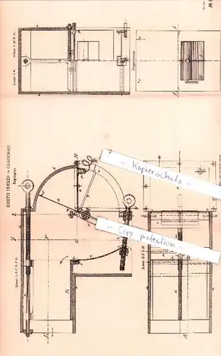 Original Patent  - Joseph Hudler in Glauchau , 1891 , Zugregler !!!